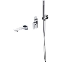 Set mitigeur bain-douche Cersanit Moduo S951-338, ensemble de douche Cersanit Inverto S951-708, S951-706
