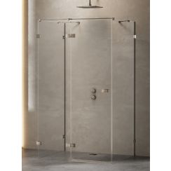 New Trendy Avexa Gunmetal Brushed cabine de douche 110x100 cm rectangulaire gris canon brossé/verre transparent EXK-3419