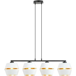 Emibig Piano lampe suspendue 4x15 W blanc-noir-doré 1182/4