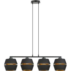 Emibig Piano lampe suspendue 4x15 W noir-doré 1183/4