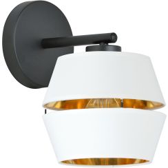 Emibig Piano K1 applique murale 1x15 W blanc-noir-doré 1182/K1