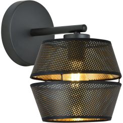 Emibig Malia K1 applique murale 1x15 W noir-doré 1185/K1