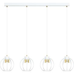 Emibig Ajax lampe suspendue 4x8 W blanc-doré 1224/4