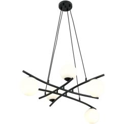 Emibig Essa lampe suspendue 5x10 W blanc-noir 1201/5