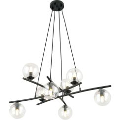 Emibig Essa lampe suspendue x10 W noir-transparent 1202/8