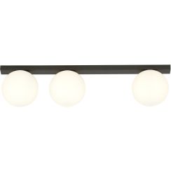Emibig Fit plafonnier 3x10 W noir-opale 1124/3