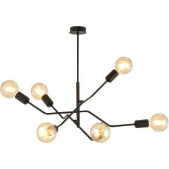 Emibig Frix plafonnier 6x15 W noir 1126/6