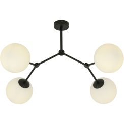 Emibig Space plafonnier 4x10 W noir-opale 1133/4