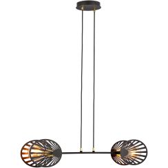 Emibig Playa lampe suspendue 2x15 W noir-doré 1146/2