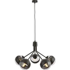 Emibig Nova Stripe lampe suspendue 5x10 W noir-transparent 1139/5