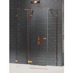 New Trendy Avexa Copper Brushed cabine de douche 120x90 cm rectangulaire cuivre brossé/verre transparent EXK-3701
