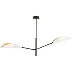 Emibig Vene plafonnier 2x10 W blanc-noir-doré 1159/2