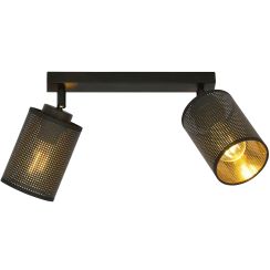 Emibig Bronx plafonnier 2x15 W noir-doré 1152/2