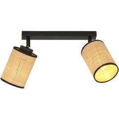 Emibig Yoga plafonnier 2x15 W noir-beige 1151/2