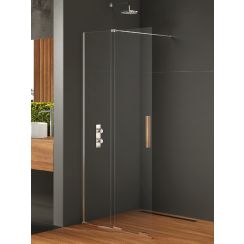 New Trendy Smart paroi de douche walk-in 110 cm chrome brillant/verre transparent EXK-4088