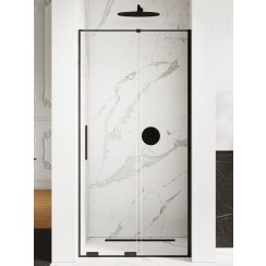 New Trendy Smart Black porte de douche 110 cm coulissant noir mat/verre transparent EXK-4110