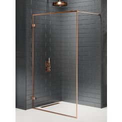 New Trendy Avexa Copper Brushed paroi de douche walk-in 50 cm cuivre brossé/verre transparent EXK-3794