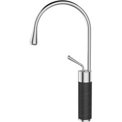 Invena Gabro mitigeur de lavabo sur pied chrome-noir BU-33-W08