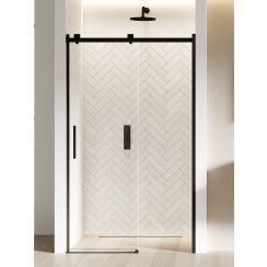 New Trendy Softi Black porte de douche 100 cm coulissant noir mat/verre transparent EXK-3950