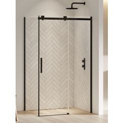 New Trendy Softi Black cabine de douche 110x100 cm rectangulaire noir mat/verre transparent EXK-3972