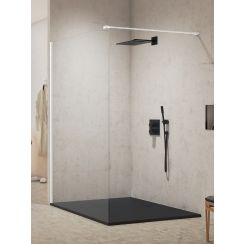New Trendy New Modus White paroi de douche walk-in 90 cm blanc mat/verre transparent EXK-2203