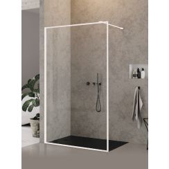 New Trendy New Modus White ścianka prysznicowa walk-in 130 cm biały mat/szkło przezroczyste EXK-2227