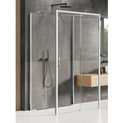 New Trendy Prime cabine de douche 110x70 cm rectangulaire chrome brillant/verre transparent K-0844