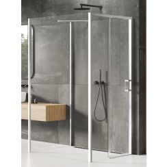 New Trendy Prime cabine de douche 120x110 cm rectangulaire chrome brillant/verre transparent K-1591