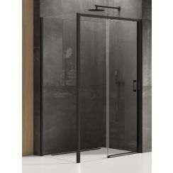 New Trendy Prime Black kabina prysznicowa 160x80 cm prostokątna lewa czarny mat/szkło przezroczyste K-1301