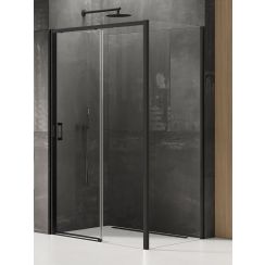 New Trendy Prime Black kabina prysznicowa 160x70 cm prostokątna prawa czarny mat/szkło przezroczyste K-1328