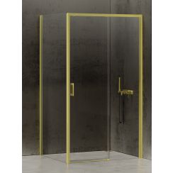 New Trendy Prime Light Gold kabina prysznicowa 140x80 cm prostokątna prawa złoty/szkło przezroczyste D-0429A/D-0223B