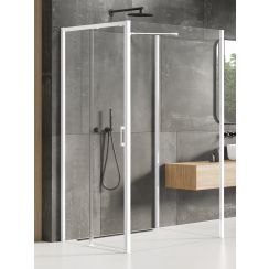 New Trendy Prime White cabine de douche 110x100 cm rectangulaire blanc mat/verre transparent K-1067