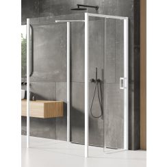 New Trendy Prime White cabine de douche 100x100 cm carrée blanc mat/verre transparent K-1415