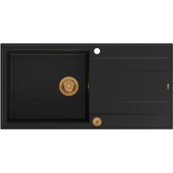 Quadron Evan évier graniteq 100x50 cm noir HCQE10050U7_PVDC1_P2O