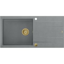 Quadron Evan évier graniteq 100x50 cm gris/graphite/onyx HCQE10050U5_PVDG1_P2O