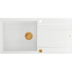 Quadron Evan évier graniteq 100x50 cm blanc HCQE10050U1_PVDC1_P2O