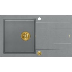 Quadron Evan évier graniteq 86x50 cm gris/graphite/onyx HCQE8650U5_PVDG1_P2O