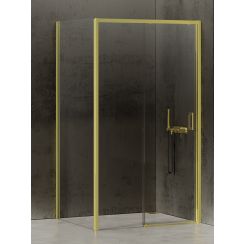 New Trendy Prime Light Gold kabina prysznicowa 130x100 cm prostokątna lewa złoty/szkło przezroczyste K-1451