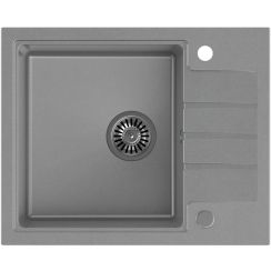 Quadron Peter évier graniteq 62x50 cm gris/graphite/onyx HCQP6250SZK