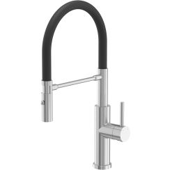 Quadron Andy mitigeur de cuisine sur pied acier inoxydable-noir 3623523_BSBL