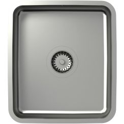 Quadron Patric évier en acier inoxydable avec siphon 44x39 cm KS1U4035BS_KBS