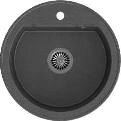 Quadron Johnny évier graniteq 51x51 cm noir HCQC5151CZK