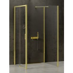 New Trendy Prime Light Gold kabina prysznicowa 120x120 cm kwadratowa lewa złoty/szkło przezroczyste K-1641