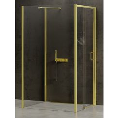 New Trendy Prime Light Gold kabina prysznicowa 120x90 cm prostokątna lewa złoty/szkło przezroczyste K-1502