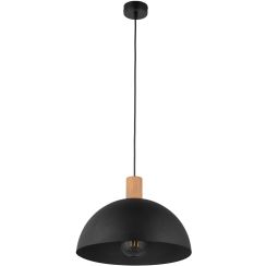 TK Lighting Oslo lampe suspendue 1x15 W noir-bois 4852