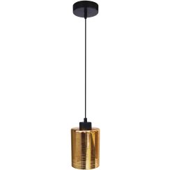 Candellux Cox lampe suspendue 1x60 W noir-doré 31-59345