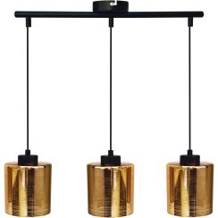 Candellux Cox lampe suspendue 3x60 W noir-doré 33-59369