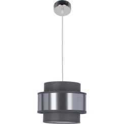 Candellux Hare lampe suspendue 1x60 W chrome-gris/cendre-argenté 31-18472