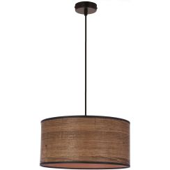Candellux Legno lampe suspendue 1x40 W noir-bois-marron 31-18403