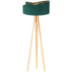 BPS Koncept Galaxy lampadaire 1x60 W vert-doré-bois 060P-003